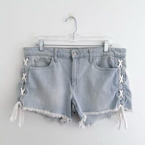 Joe's Women's Boyfriend Easy Fit Jean Short With Lace Up Sides